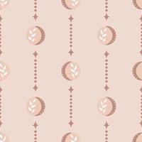 Cute boho moon seamless pattern. Creative childish print for fabric, wrapping, textile, wallpaper, apparel. Vector digital paper.