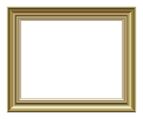 Golden vintage style vector frame isolated on white.