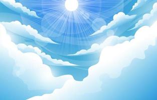 Beautiful Blue Sky Background vector