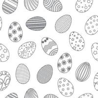 Easter eggs seamless pattern vector