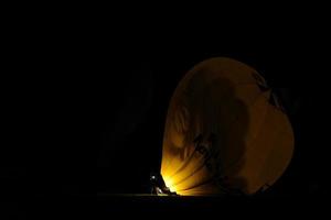 yellow balloon in the night photo