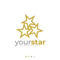 plantilla de vector de logotipo de estrella, conceptos creativos de diseño de logotipo de estrella