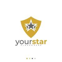 Shield Star logo vector template, Creative Star logo design concepts