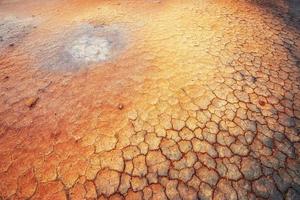 Geothermal area Hverir. Location place Lake Myvatn, Krafla northeastern region of Iceland. photo