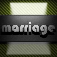 marriage word of iron on carbon photo