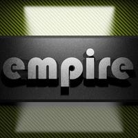 empire word of iron on carbon photo