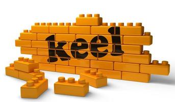 keel word on yellow brick wall photo