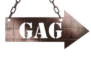 gag word on metal pointer photo