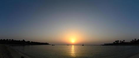 sunrise on the beach panorama photo