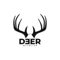 Deer antlers symbol design. good template for World wildlife day design. vector