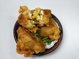 Indonesian snacks, fried tofu stuffed photo