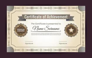 Classic Border Certificate Template vector