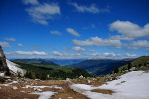 many mountains and sky photo