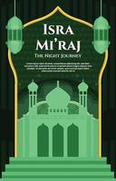 Celebrating Isra' Mi'raj The Night Journey Poster vector