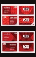 Elegant Red Business Card vector