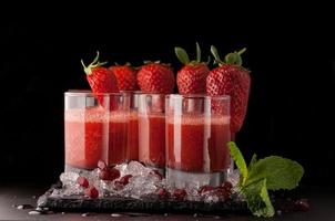 beverages on a dark background photo