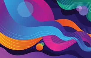 Abstract Fluid Waving Colored vector