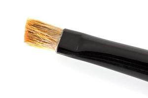 Close up old make up brush isolate on white background photo