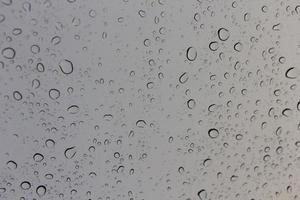 Water drops on glass photo