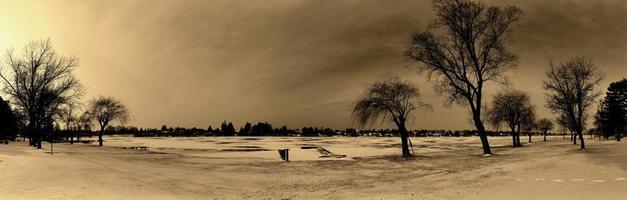 frozen lake panorama photo