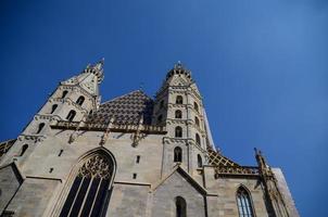 stefansdom and blue sky photo