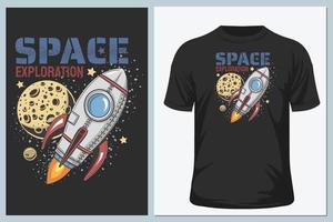 Rocket t shirt vector