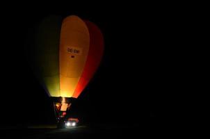 lighted balloon at night photo