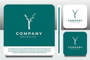 logo design template, with little plant icon vector