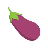 Eggplant Flat Illustration. Clean Icon Design Element on Isolated White Background vector