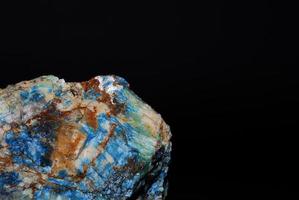 minerales con azurita azul y malaquita gran detalle foto