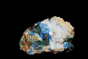 minerals malachite pyrite and quartz