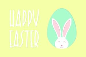 Vector illustration of Easter bunny ears card