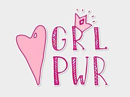 citas e ilustraciones de girl power vector