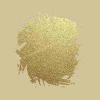 Vector gold paint stroke. Abstract gold glittering textured art illustration.