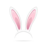 Easter mask with bunny ears isolated vector