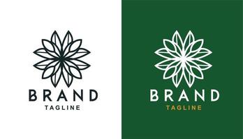 vector mandala flor simple equilibrio minimalista simple logotipo perfecto para cualquier marca y empresa
