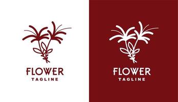 inspiración de diseño de logotipo de flor de lirio gemelo para boutiques y otras marcas vector