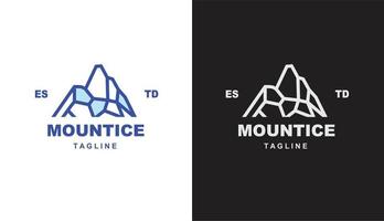 mountain line art modern . iceberg geometri logo for brand and company