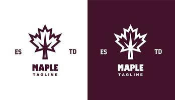 Maple leaf simple logo for brand and company vector