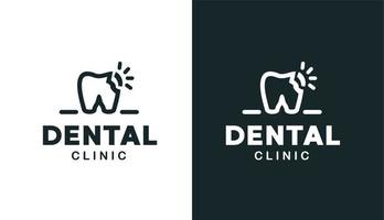 descanso dental monline logotipo minimalista para marca clinik y empresa vector