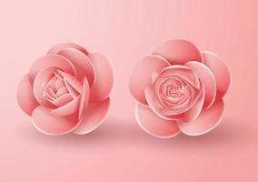 3D rose flower illustration vector