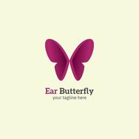 Butterfly logo vector design illustration