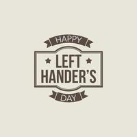 Left handers day vector design