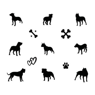 Dog Vector Clipart, Dog Illustration, Silhouette Dogs Design Images