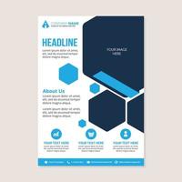 Corporate business annual report brochure flyer design. vector