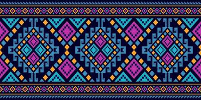 Geometric ethnic pattern design concept for wallpaper, clothing, batik and fabric. Abstract pattern vector illustration