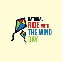 National ride the wind day vector design