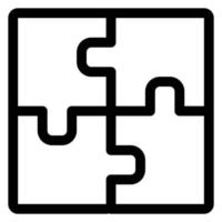 simple puzzle vector icon, editable, 48 pixel