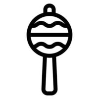 simple rattle toy vector icon, editable, 48 pixel