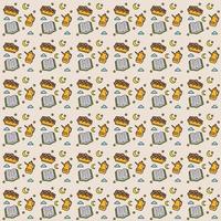 Ramadan doodle seamless pattern vector design